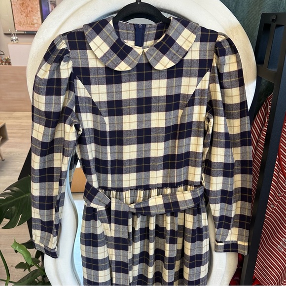 Vintage Laura Ashley wool blend plaid dress - Picture 2 of 10